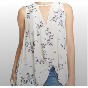 Free People White and Purple Midi Dress